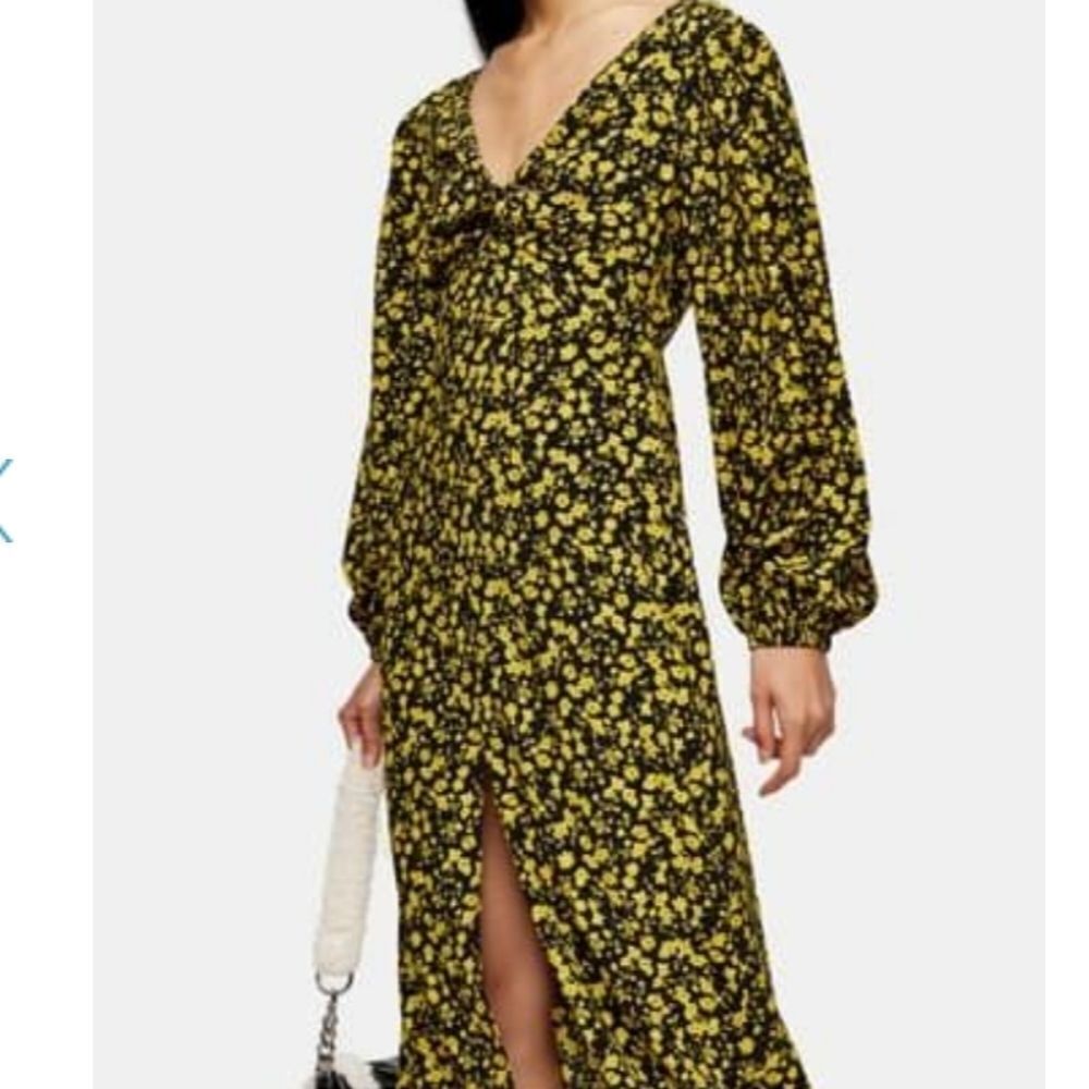 NWT Topshop Womens Floral Midi Dress size 6 NEW